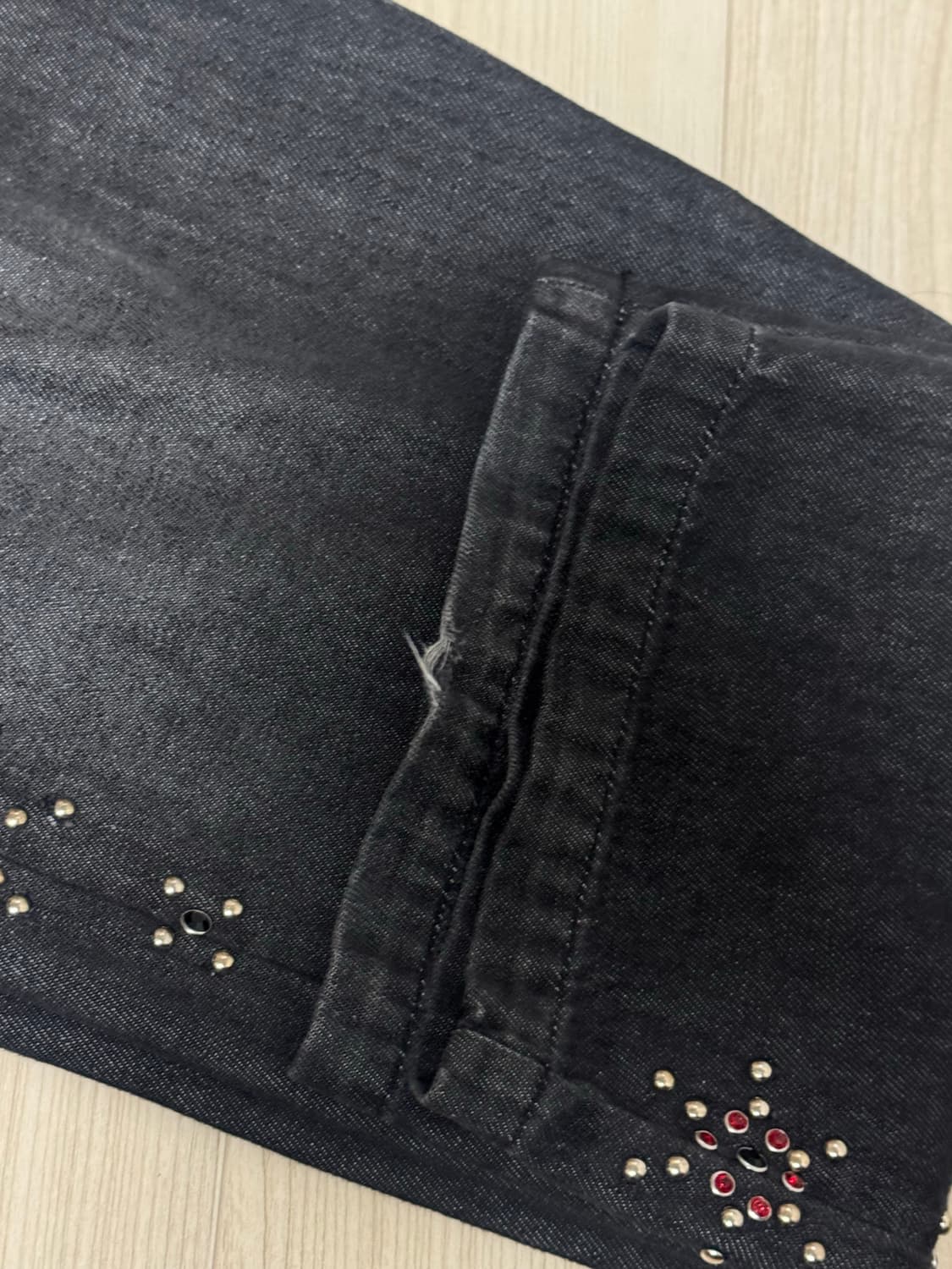 블루마블 스터드 배기 데님 팬츠 31 (나혼산 키 착용) 상품이미지7