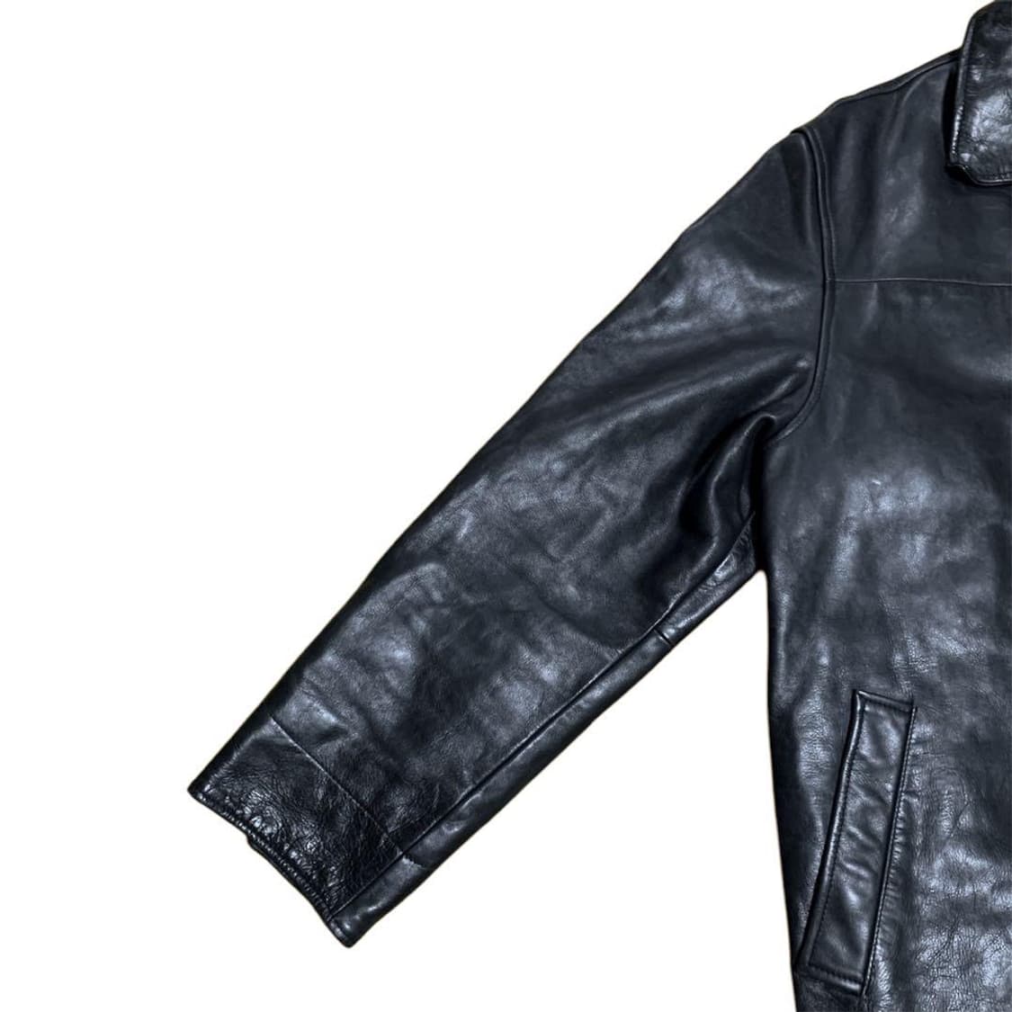 [L/미품] 올드갭 레더 카코트 블랙 빈티지 gap 상품이미지6