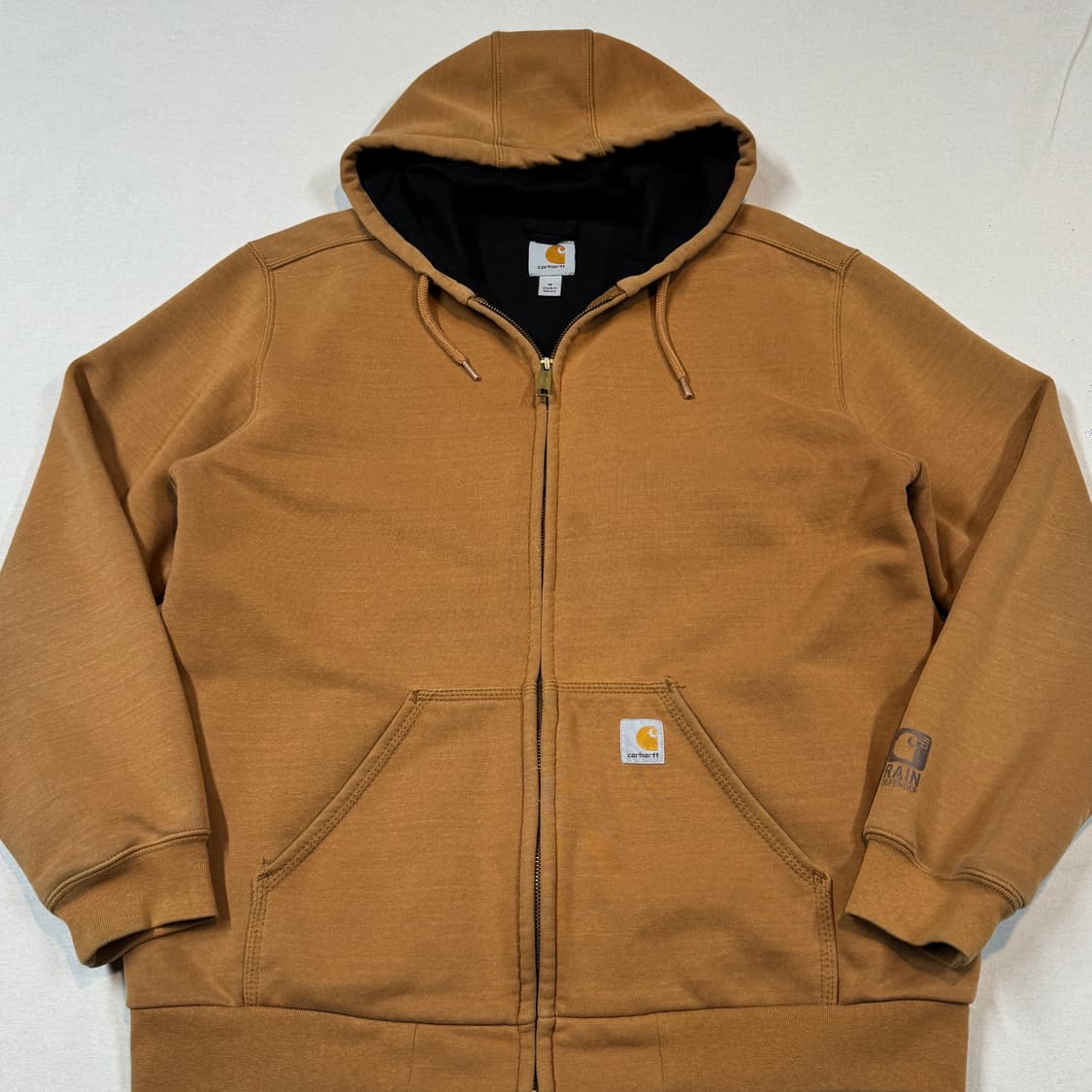 M) 칼하트 레인디펜더 워크웨어 써멀 후드집업 브라운 상품이미지2