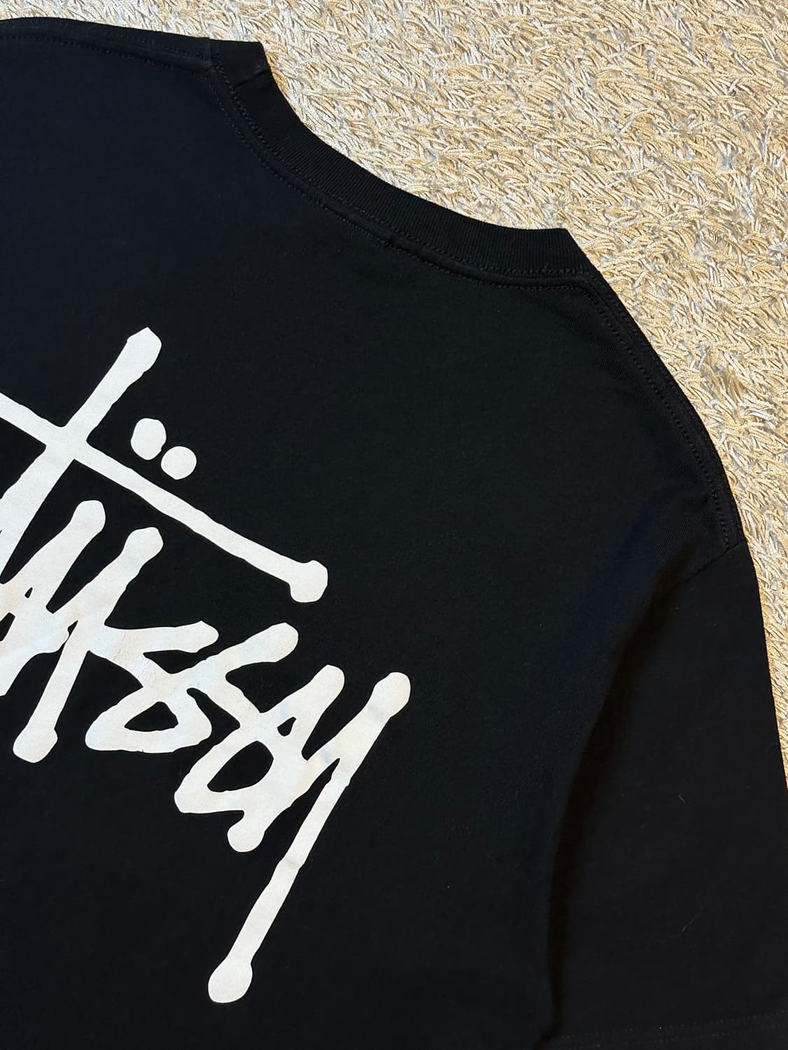 스투시 STUSSY 베이직 로고 반팔 티셔츠 블랙 상품이미지4