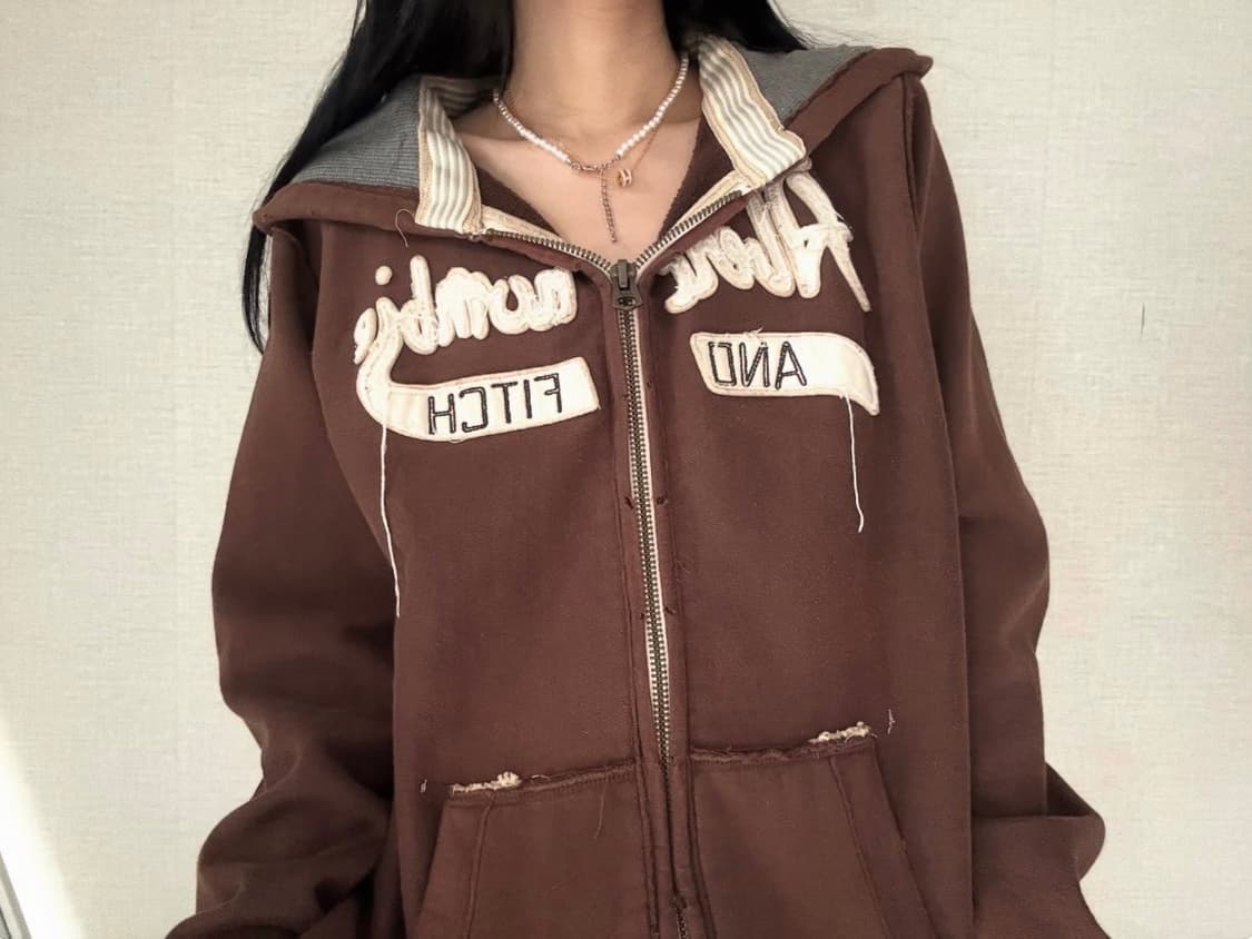 아베크롬비 초코 브라운 후드집업 상품이미지3