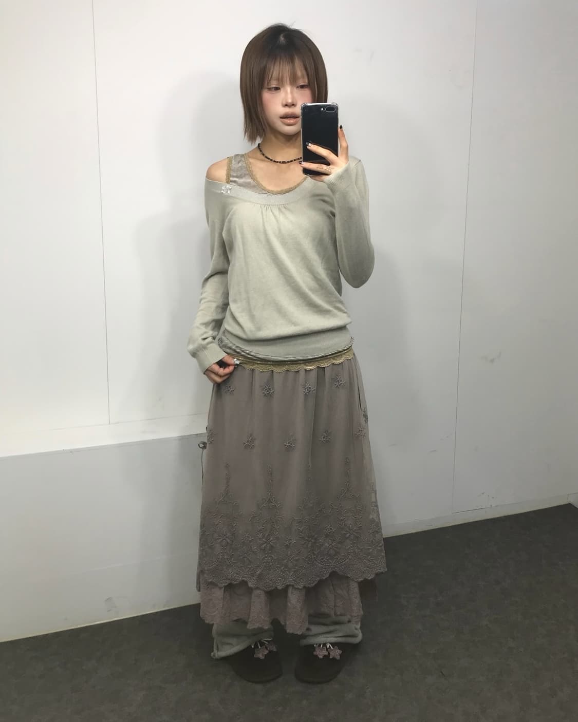 𖤐차콜브라운 모리걸 코디 set𖤐  상품이미지4