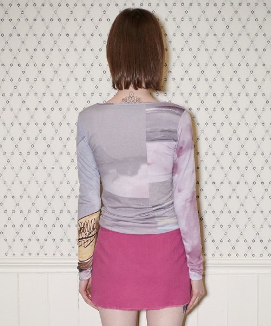 시눈 크림 티셔츠 상품이미지2