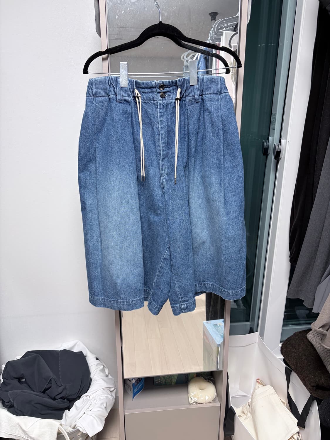 Sillage 서큘러 데님 쇼츠  상품이미지1