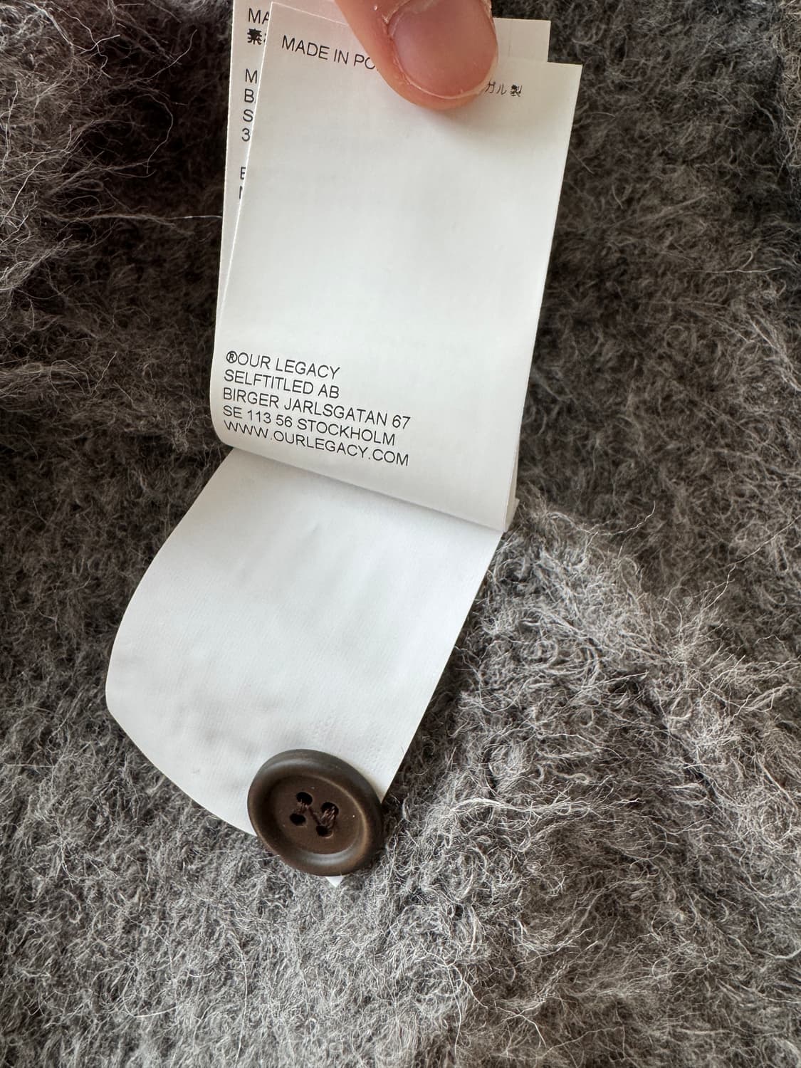 아워레가시 Our Legacy 슈렁큰 니트 가디건 32 그레이 상품이미지7