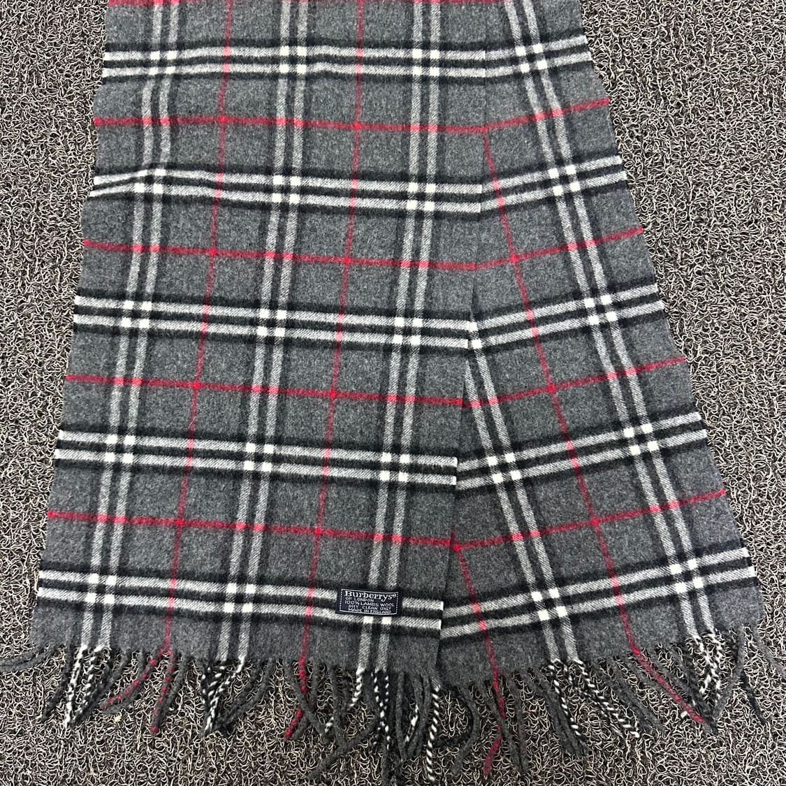 버버리 램스울 체크 머플러 목도리 그레이 상품이미지7