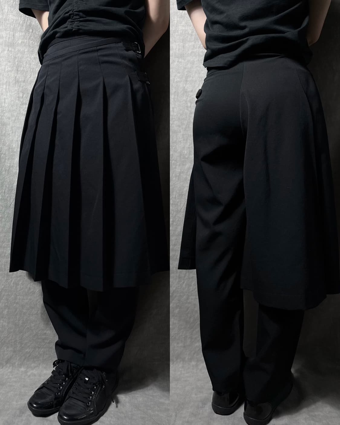 Robe de Chambre layered Skirt Pants 상품이미지1