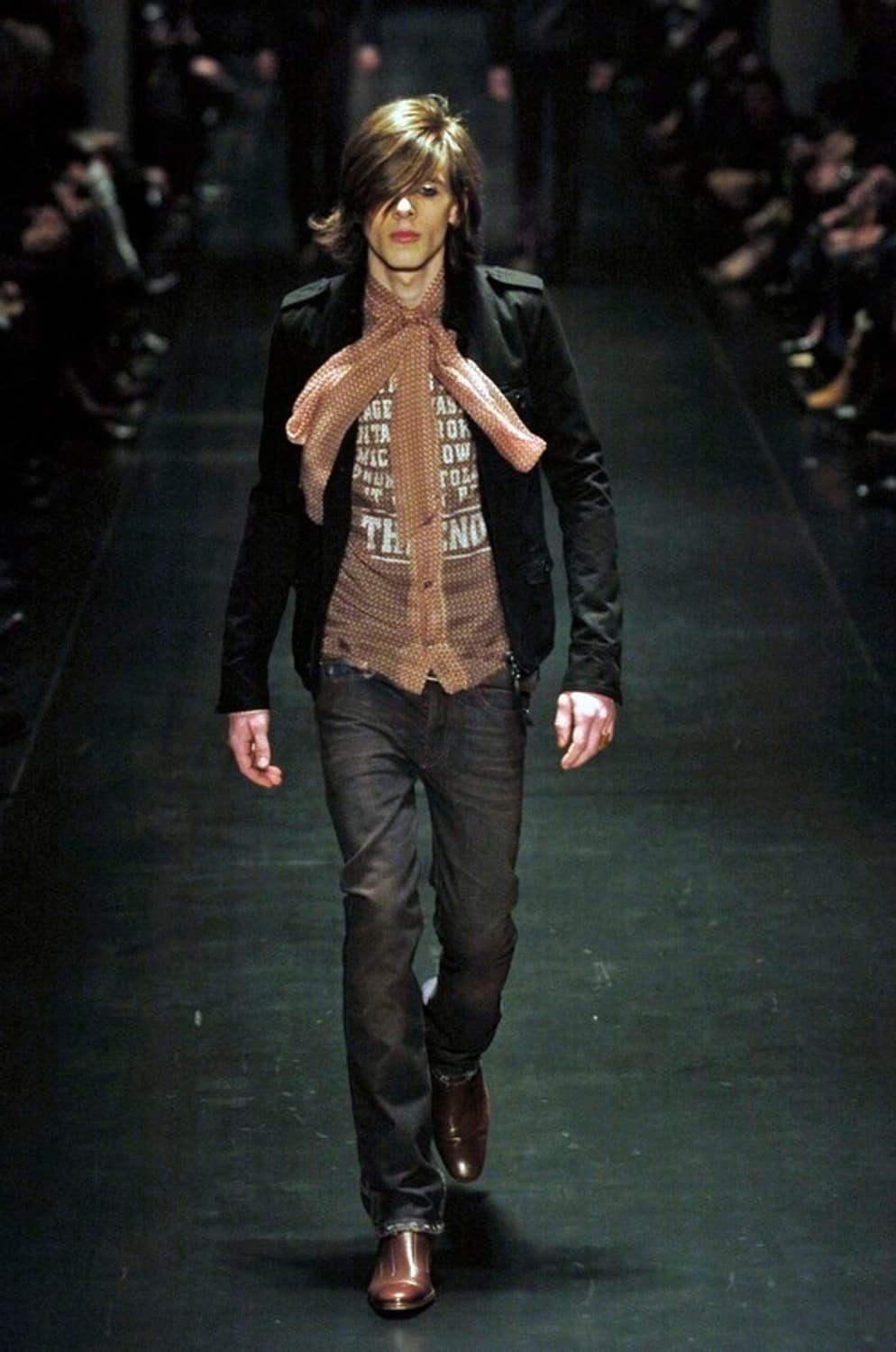 디올옴므 AW05 녹워싱 백지퍼 부츠컷 데님 상품이미지1