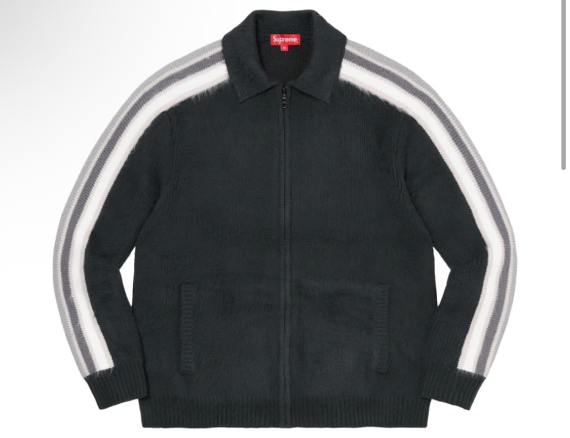 슈프림 슬리브 스트라이프 집업 스웨터 블랙 - 23SS 상품이미지1