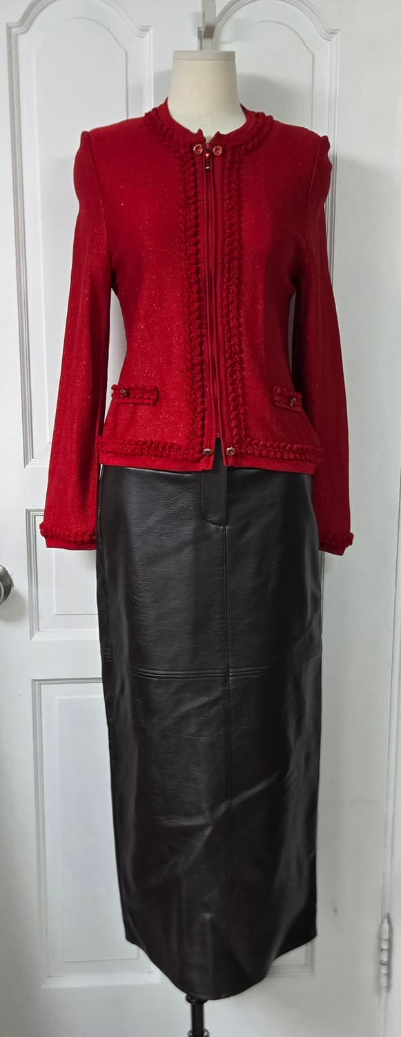 센존 레드가디건 상품이미지1