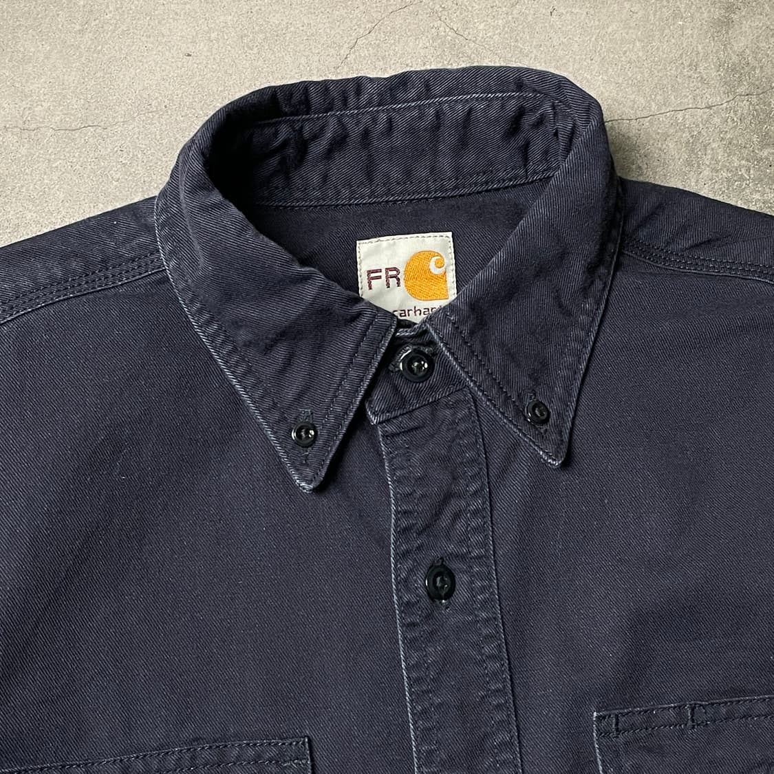 CARHARTT 칼하트 빈티지 네이비 플랩포켓 워크 셔츠 A00884 상품이미지2