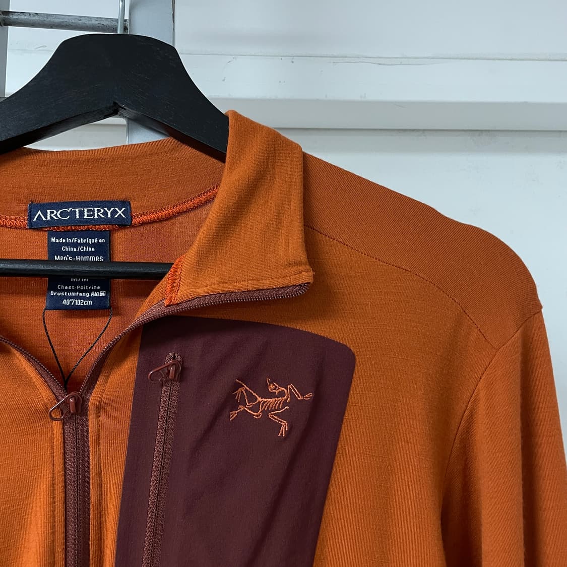 아크테릭스 반집업 긴팔 티셔츠 오렌지 M 상품이미지4