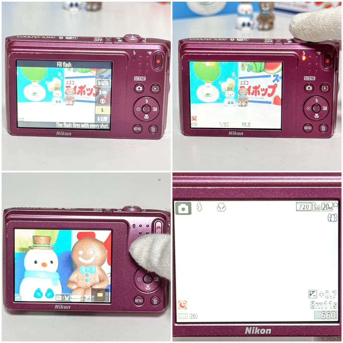 니콘 쿨픽스 A300 (S3700) 핑크 빈티지디카 상품이미지5