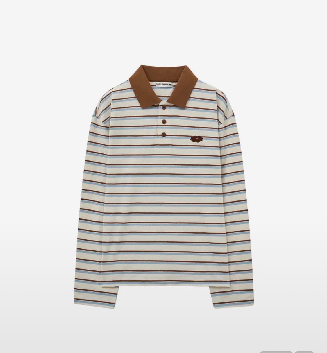 데이지신드롬 럭비티 STRIPE RUGBY COLLAR TEE cream 상품이미지2