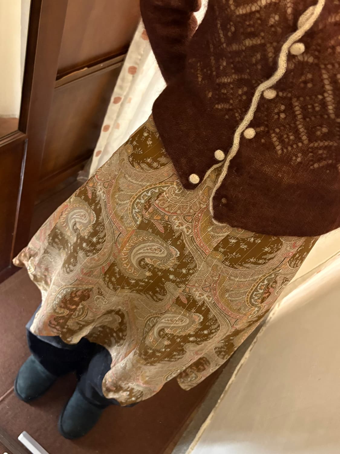 Japanese vintage ethnic pattern skirt 상품이미지5