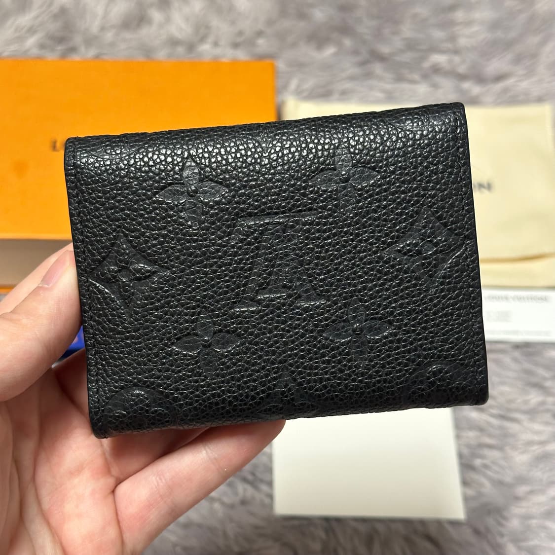 [풀구성] 루이비통 앙프렝뜨 카드지갑 블랙 상품이미지2