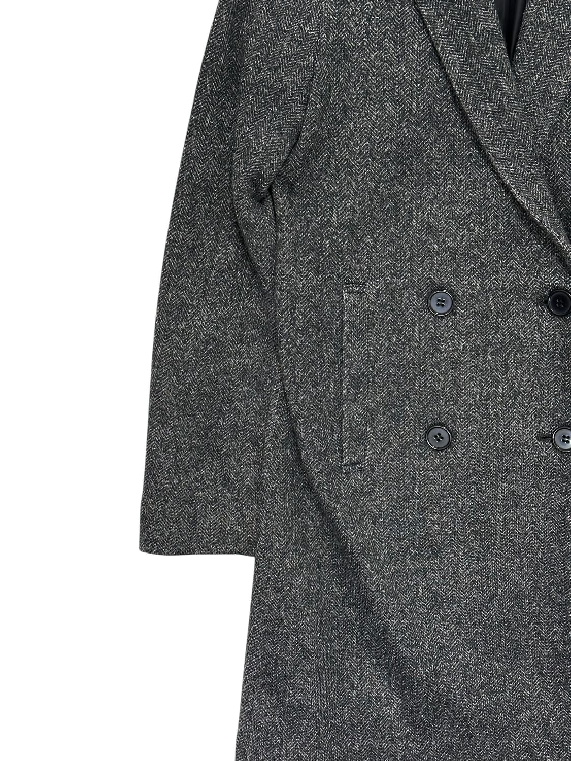 꼼사이즘 헤링본 더블 코트 상품이미지3