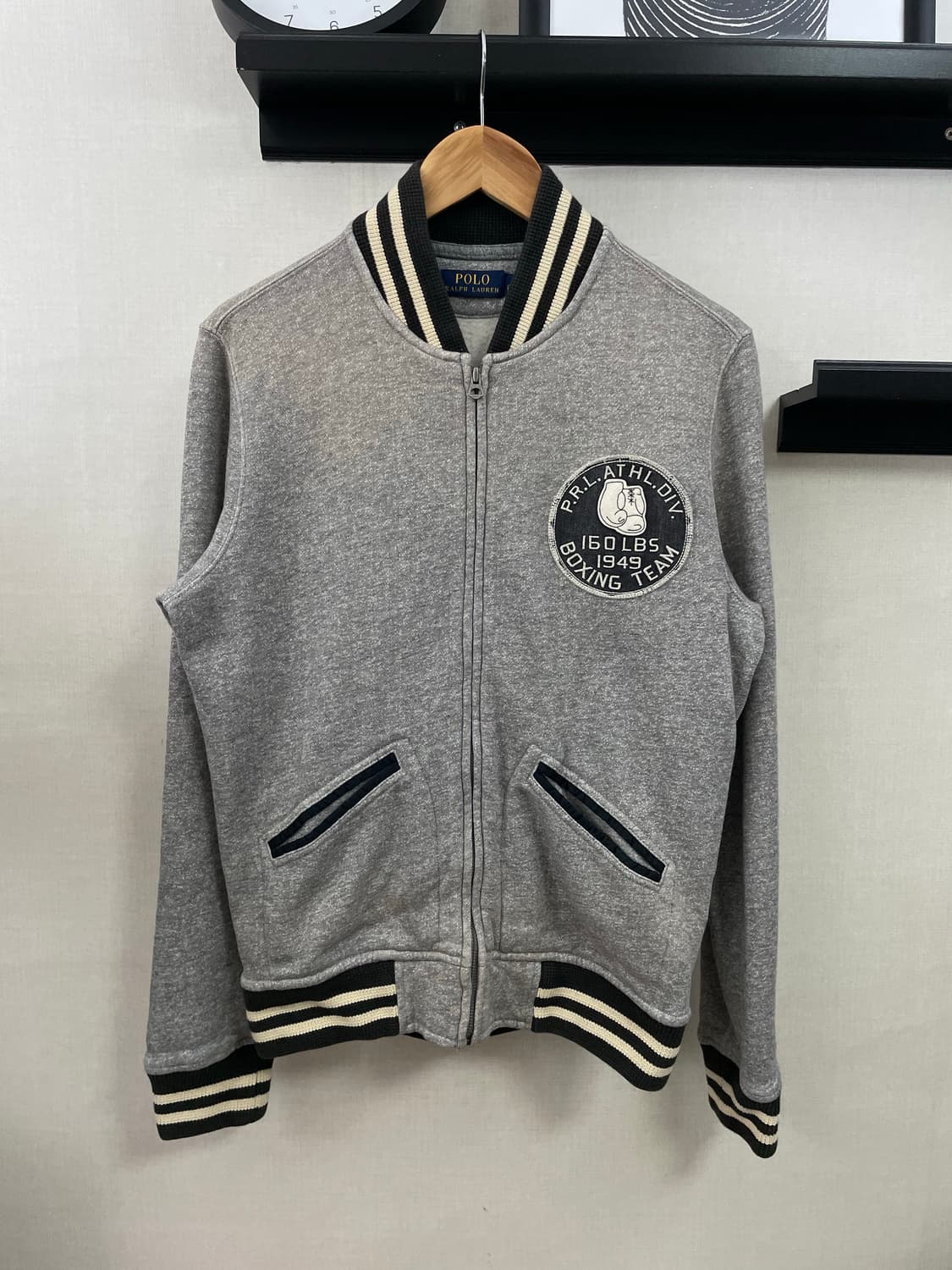 폴로 랄프로렌 복싱팀 그레이 집업 자켓 S(90-95) 상품이미지1