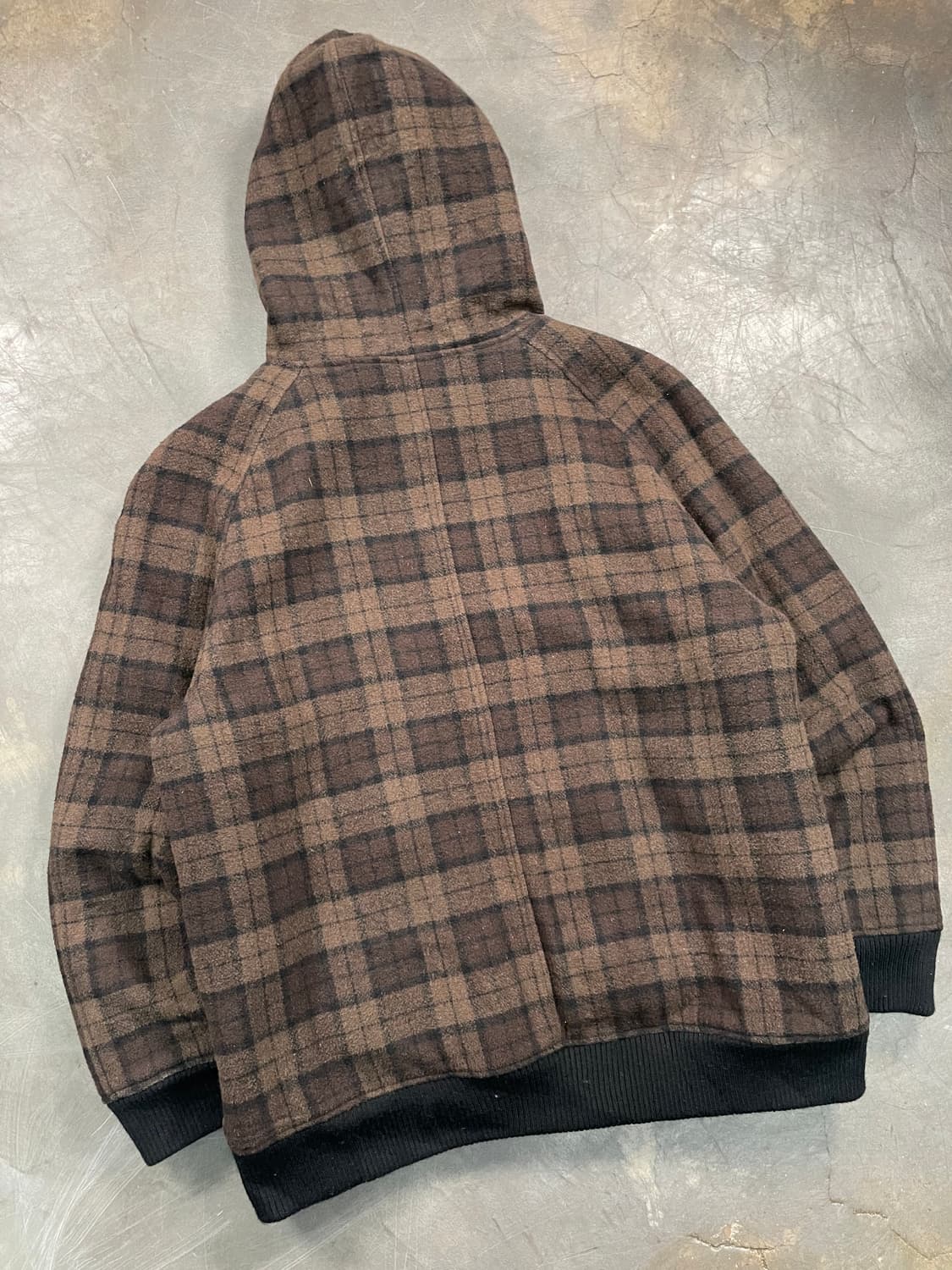 칸사이진 체크 플란넬 후드 자켓 상품이미지6