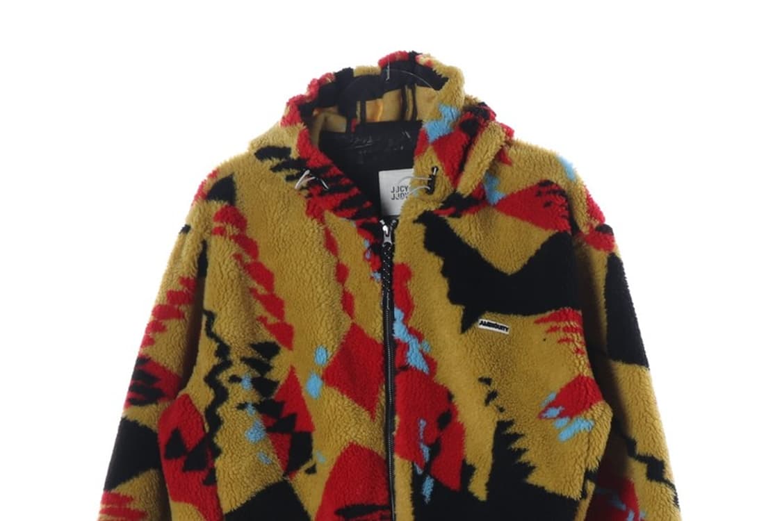 쥬시쥬디 멀티 컬러 배색 그래픽 덤블 후드 자켓 상품이미지3