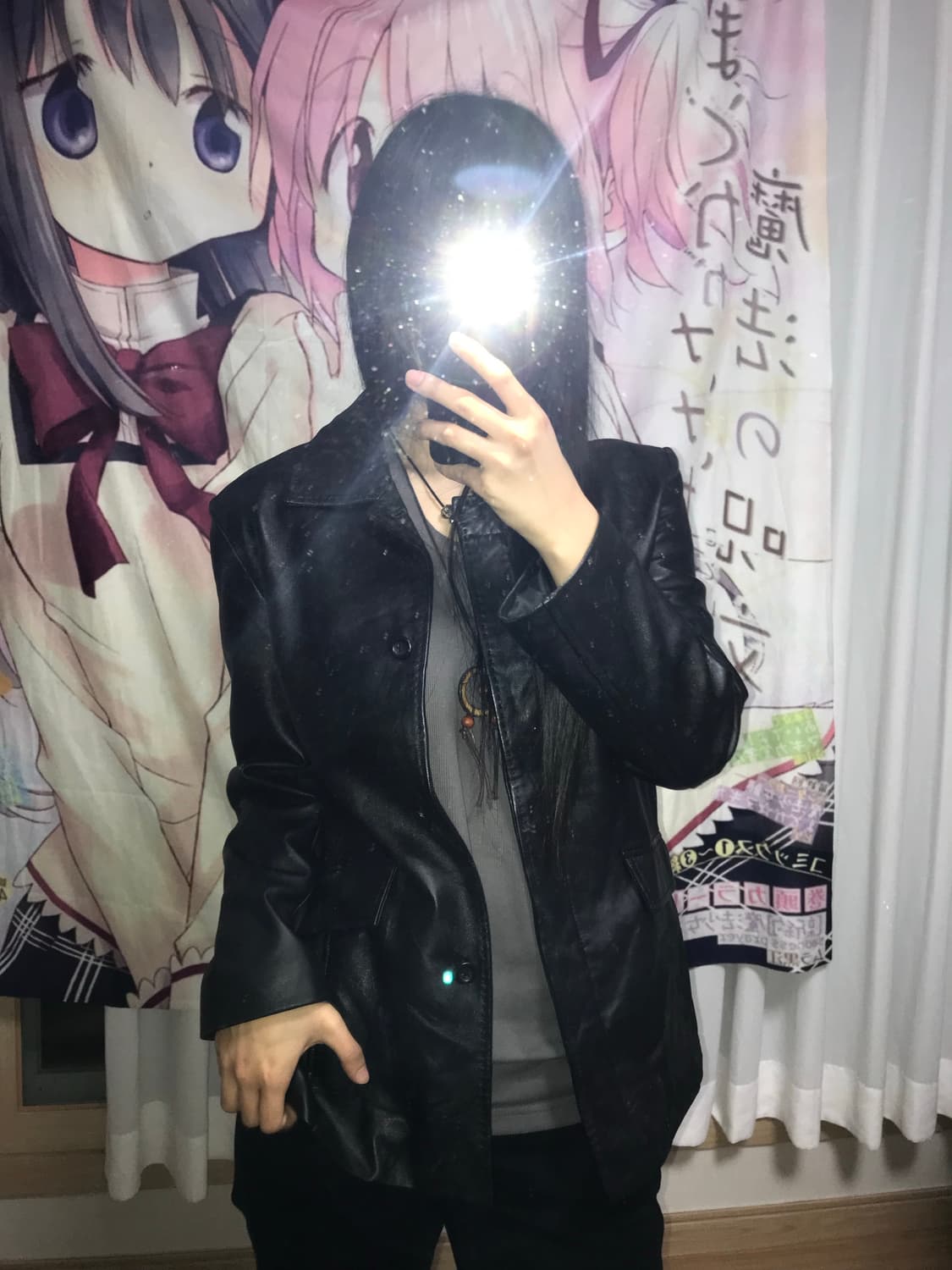 블랙 레더자켓 상품이미지2