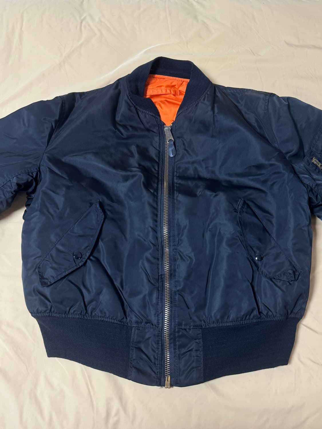 [L] 90s 알파인더스트리 MA-1 Made in USA 상품이미지1