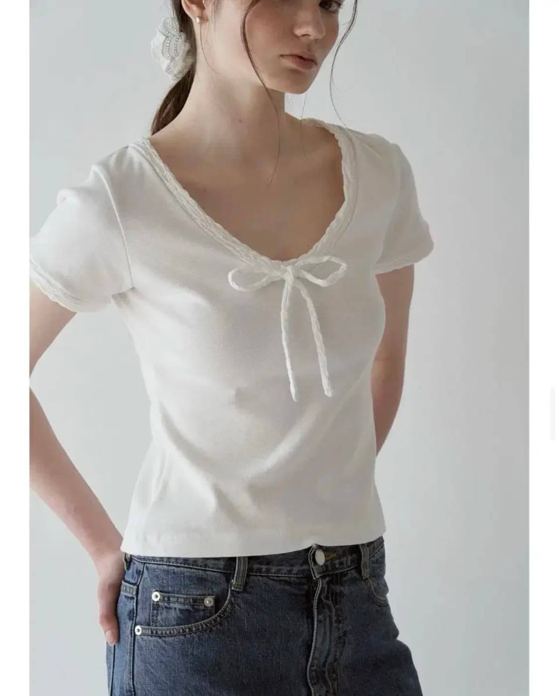 새상품) 쟈습 클라우드 리본 티셔츠 cloud ribbon t-shirt 상품이미지1