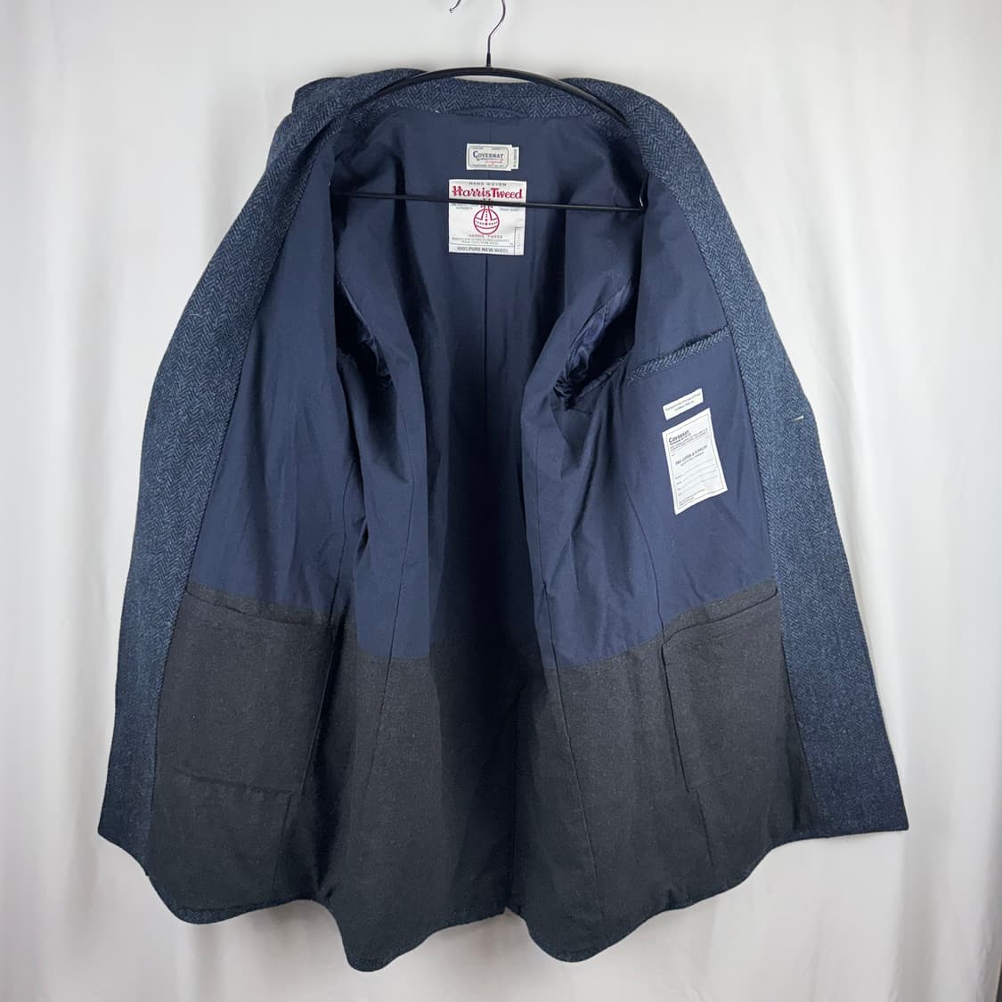 (XL) 커버낫X해리스트위드 해링본 맥코트 네이비 상품이미지5