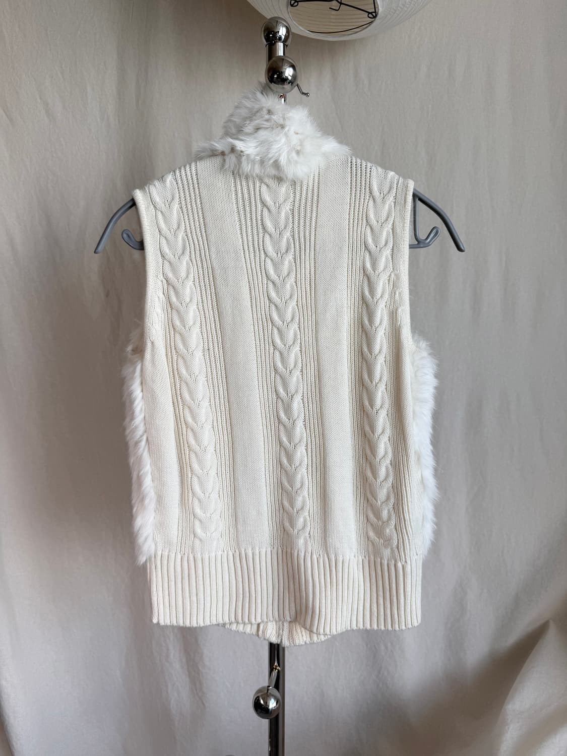 래빗 퍼 집업 베스트 상품이미지5