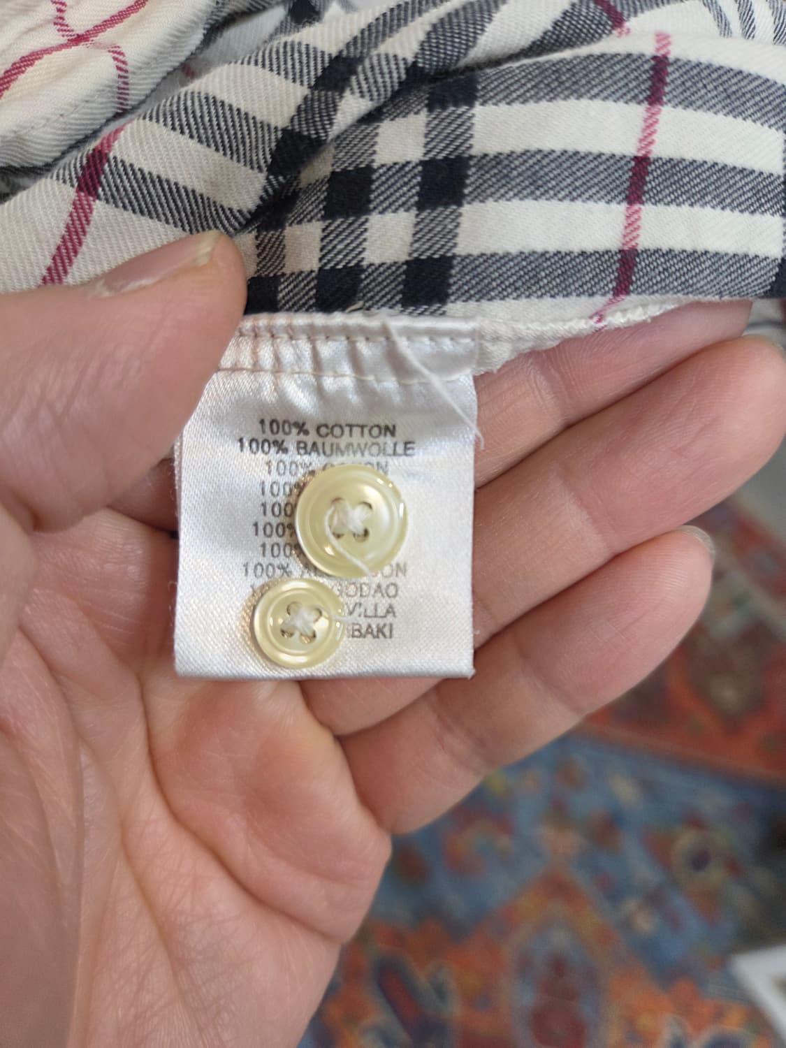 버버리 체크셔츠 긴팔 m 오버핏 상품이미지6