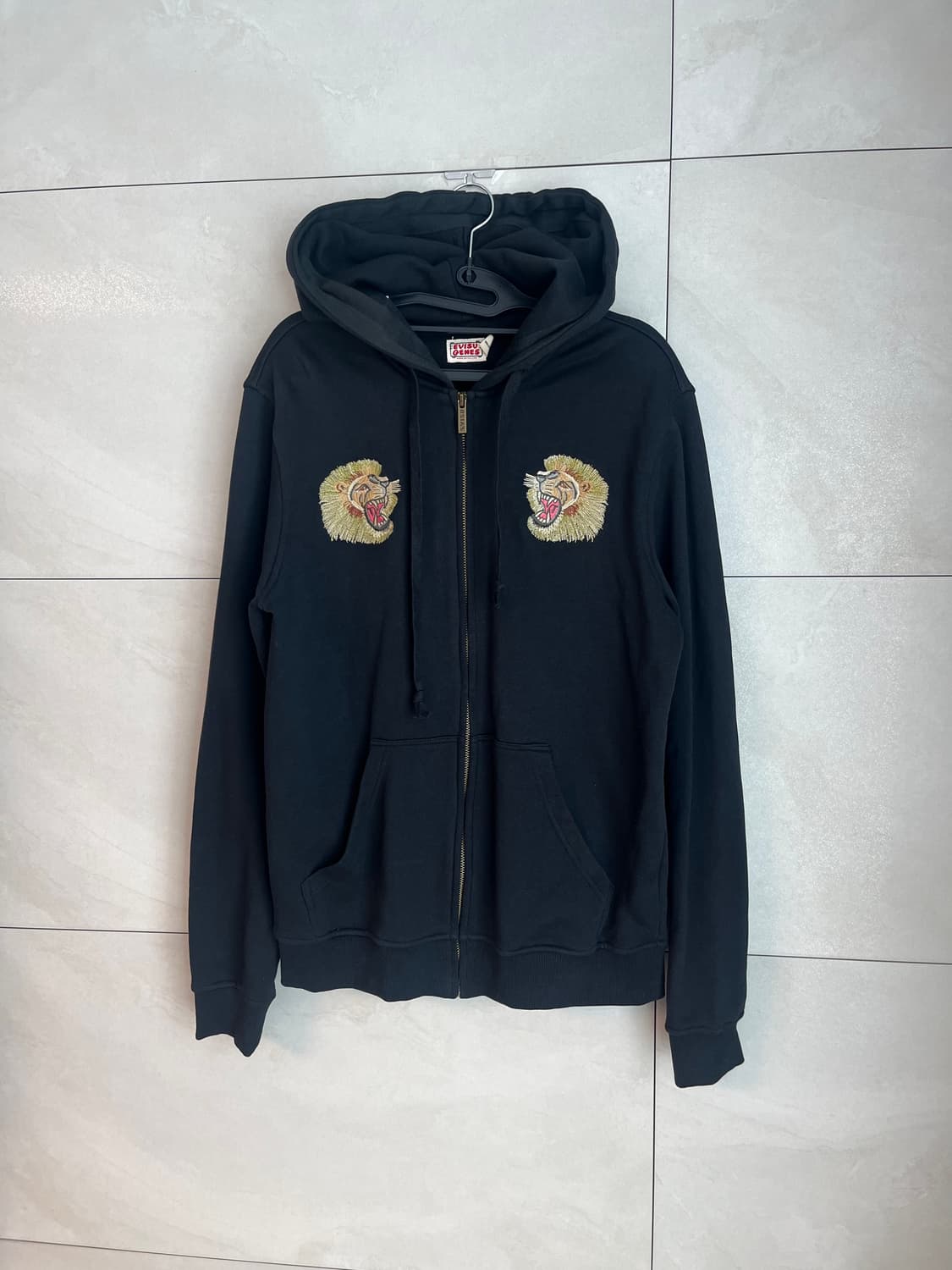 재팬라인 에비수 교토 호랑이 자수 후드집업 블랙 [XL] 상품이미지4