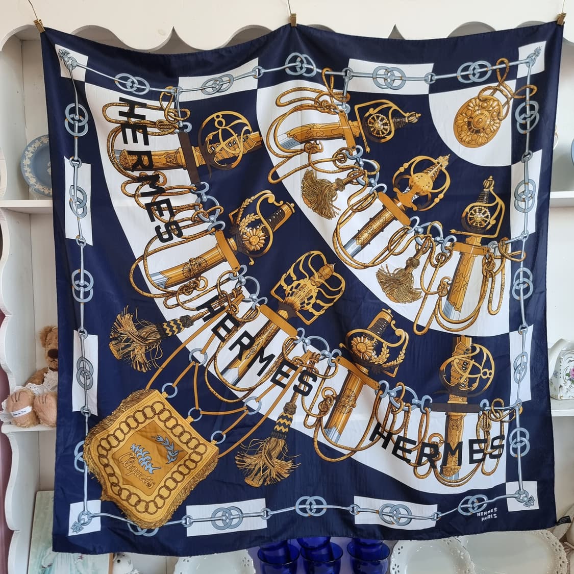 에르메스 스카프 네이비 상품이미지5