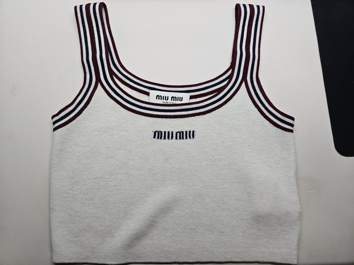 36) 미우미우 MIU MIU 캐시미어 탱크 톱 상품이미지3