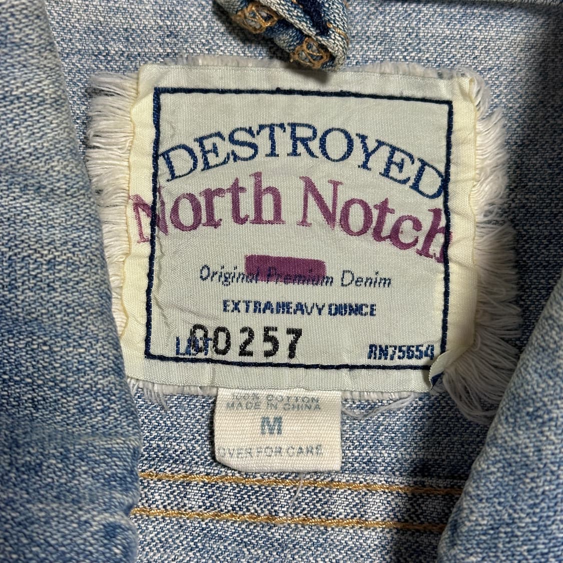 DESTROYED NORTH NOTCH 데님 자켓 상품이미지6