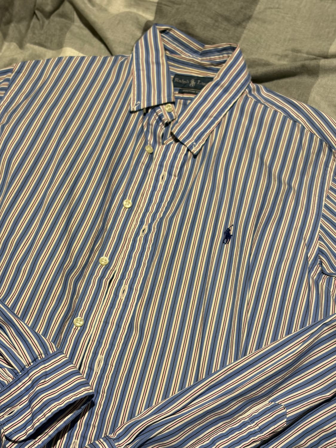 폴로랄프로렌 블루/핑크 스트라이프 빈티지 셔츠  상품이미지1