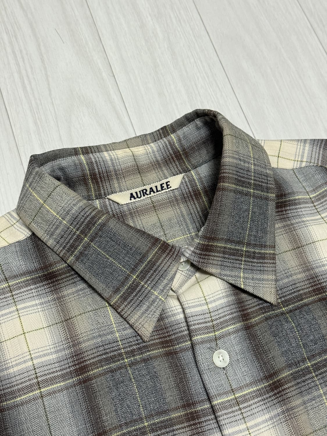 오라리 AURALEE 22AW 울 체크 셔츠 5사이즈 상품이미지8