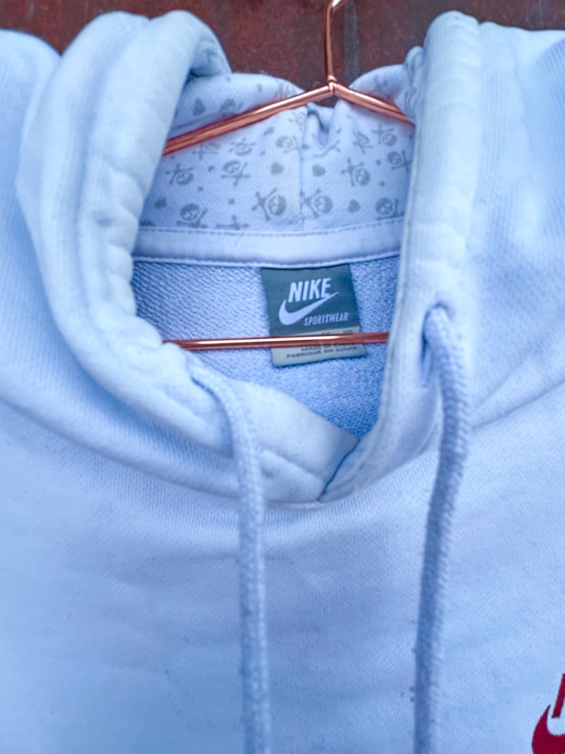 나이키 반달 하트 아이 스컬 디자인 나이키 후디 상품이미지3