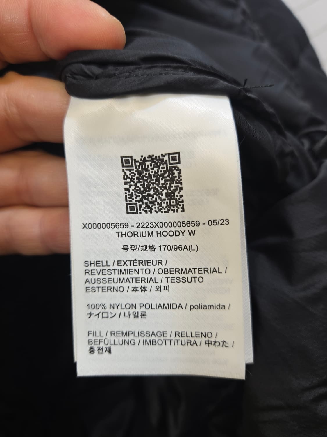 아크테릭스 토륨 후디 여성 L 블랙 패딩 상품이미지6