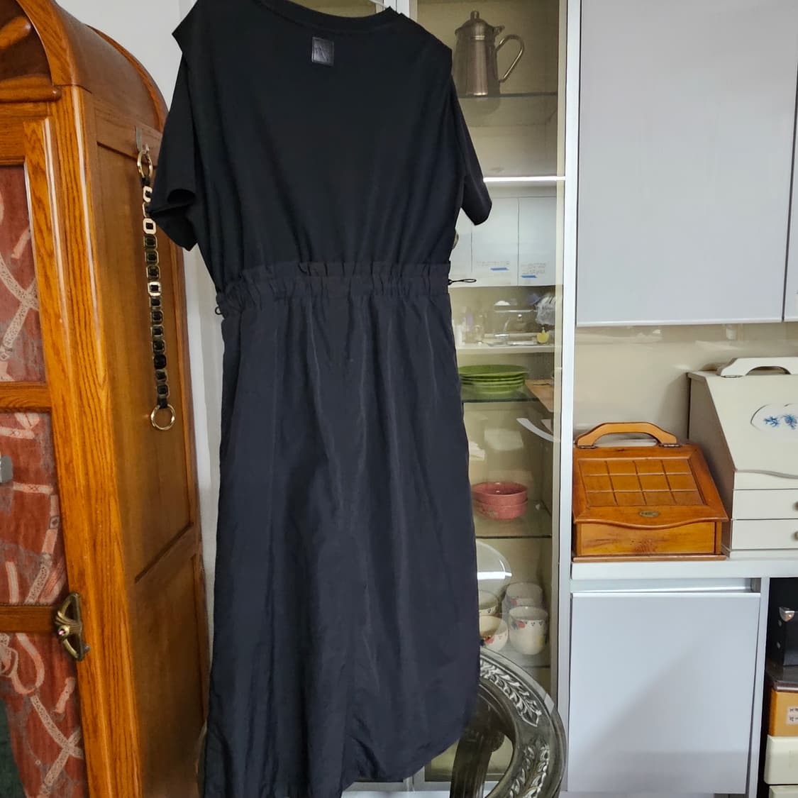 77/25년도산/실착 1회  3.1 필립림 여성 롱 원피스 블랙  상품이미지2