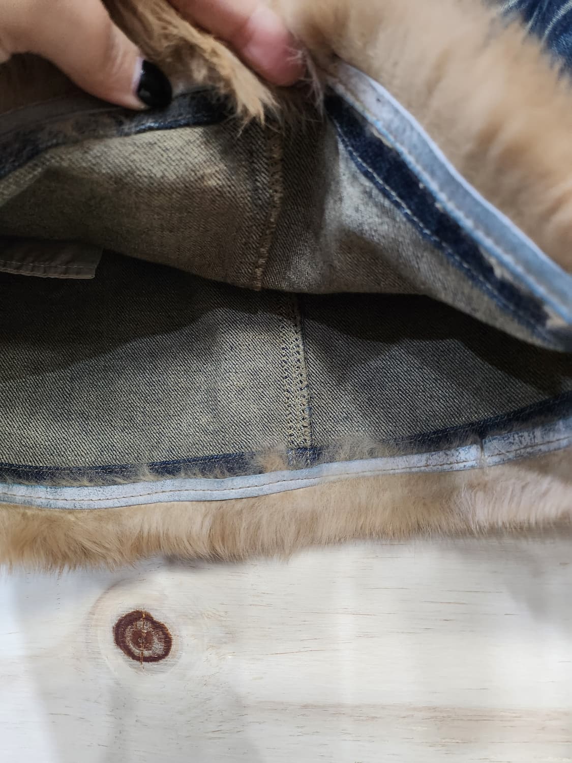 1015) 데코 DECO 토끼털 포인트 청치마 상품이미지3