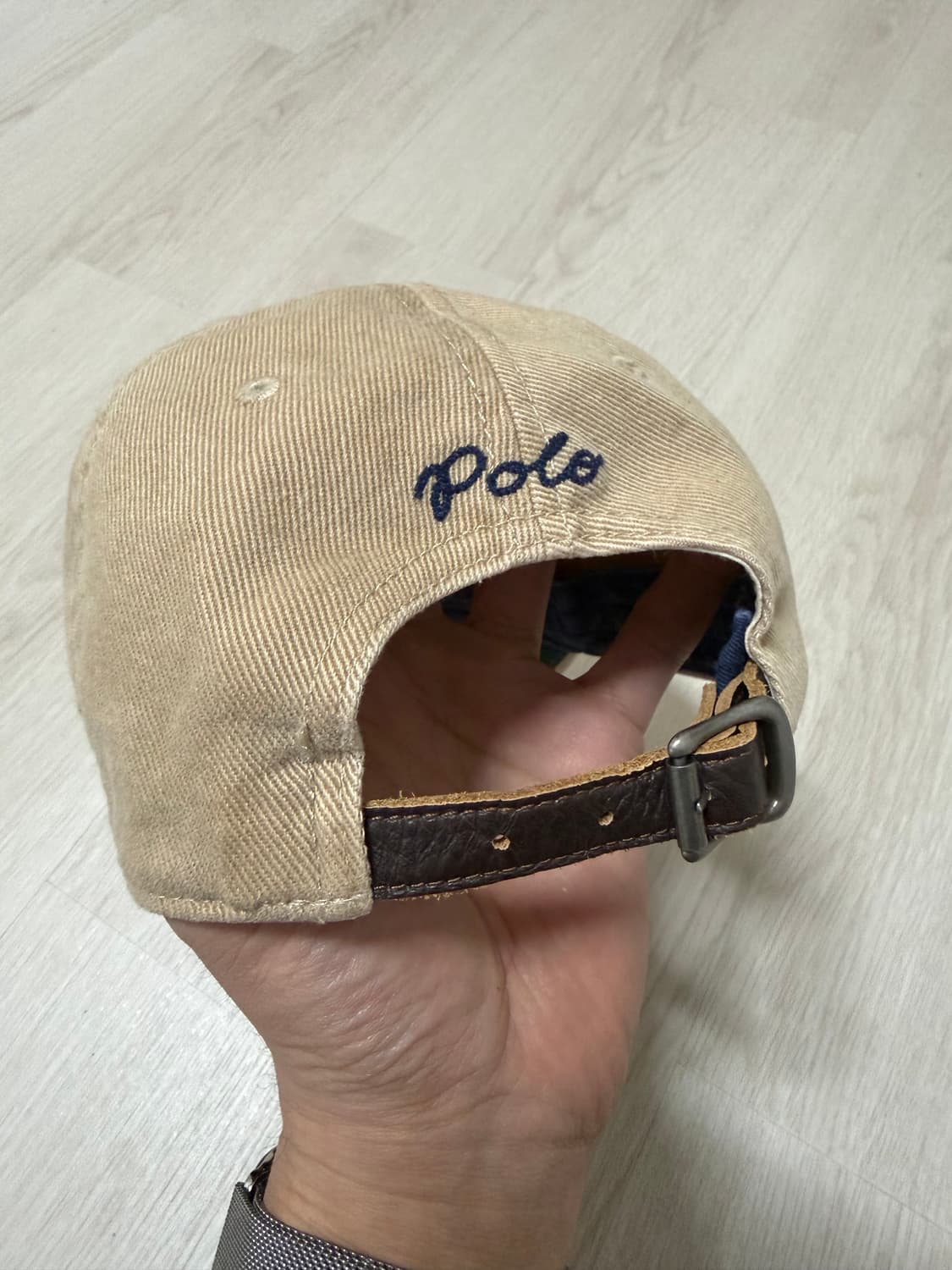 폴로 랄프로렌 아플리케 볼캡 베이지 판매 상품이미지3