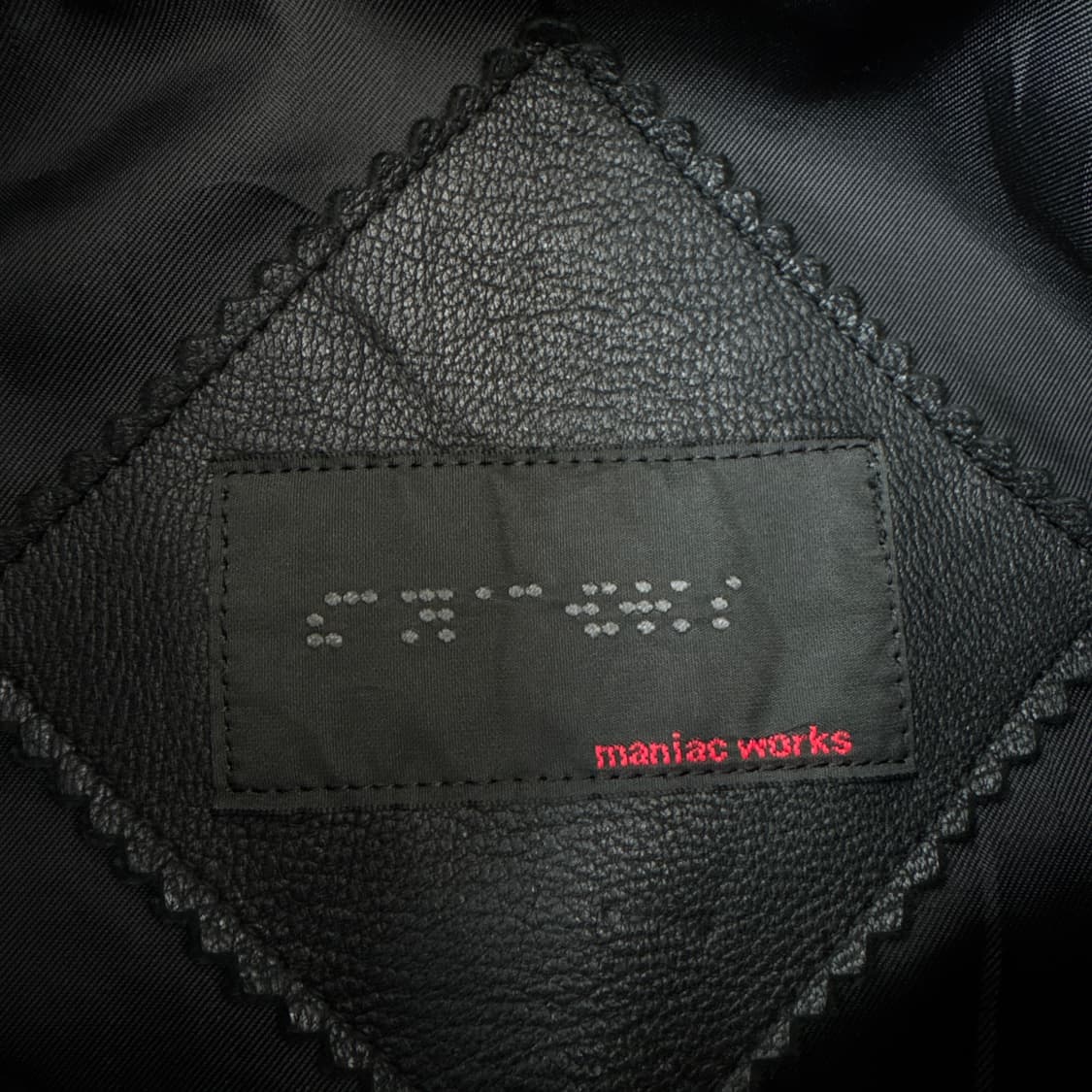 Maniac works 제팬 바이커 리얼레더 램스킨 패치워크 양가죽 자켓 상품이미지7