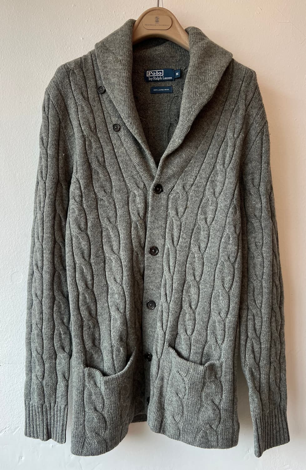 폴로랄프로렌 그레이숄카라 울 케이블가디건

 상품이미지1