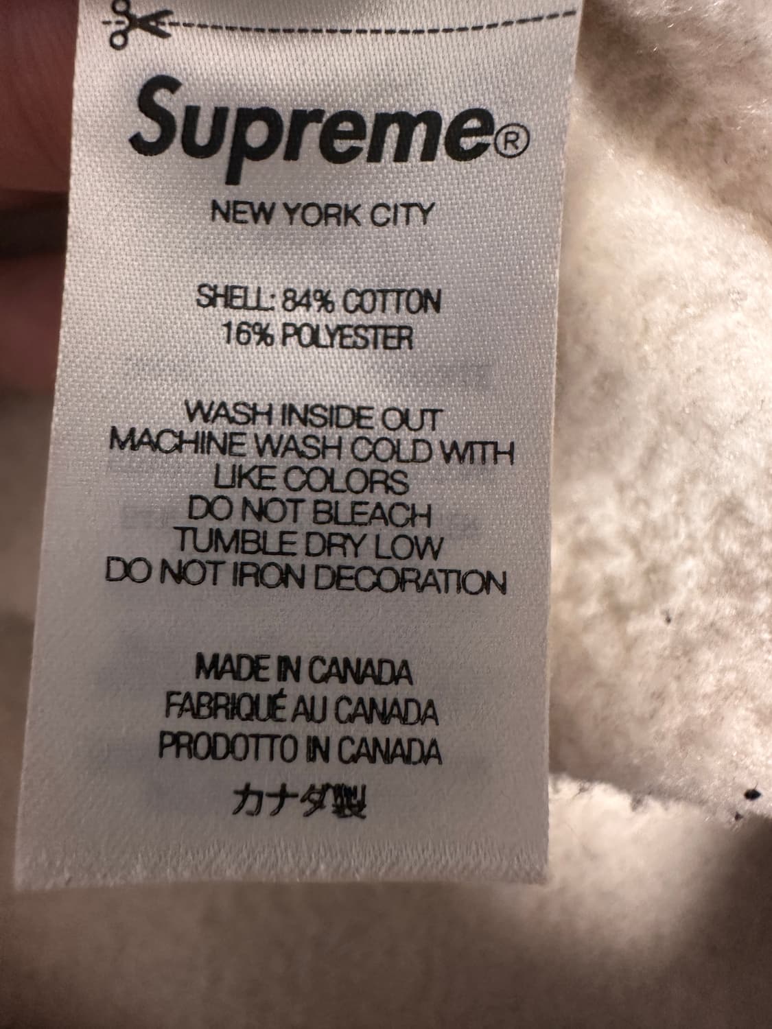 슈프림 x 트레셔 집업 후드 스웨트셔츠 스톤 상품이미지8