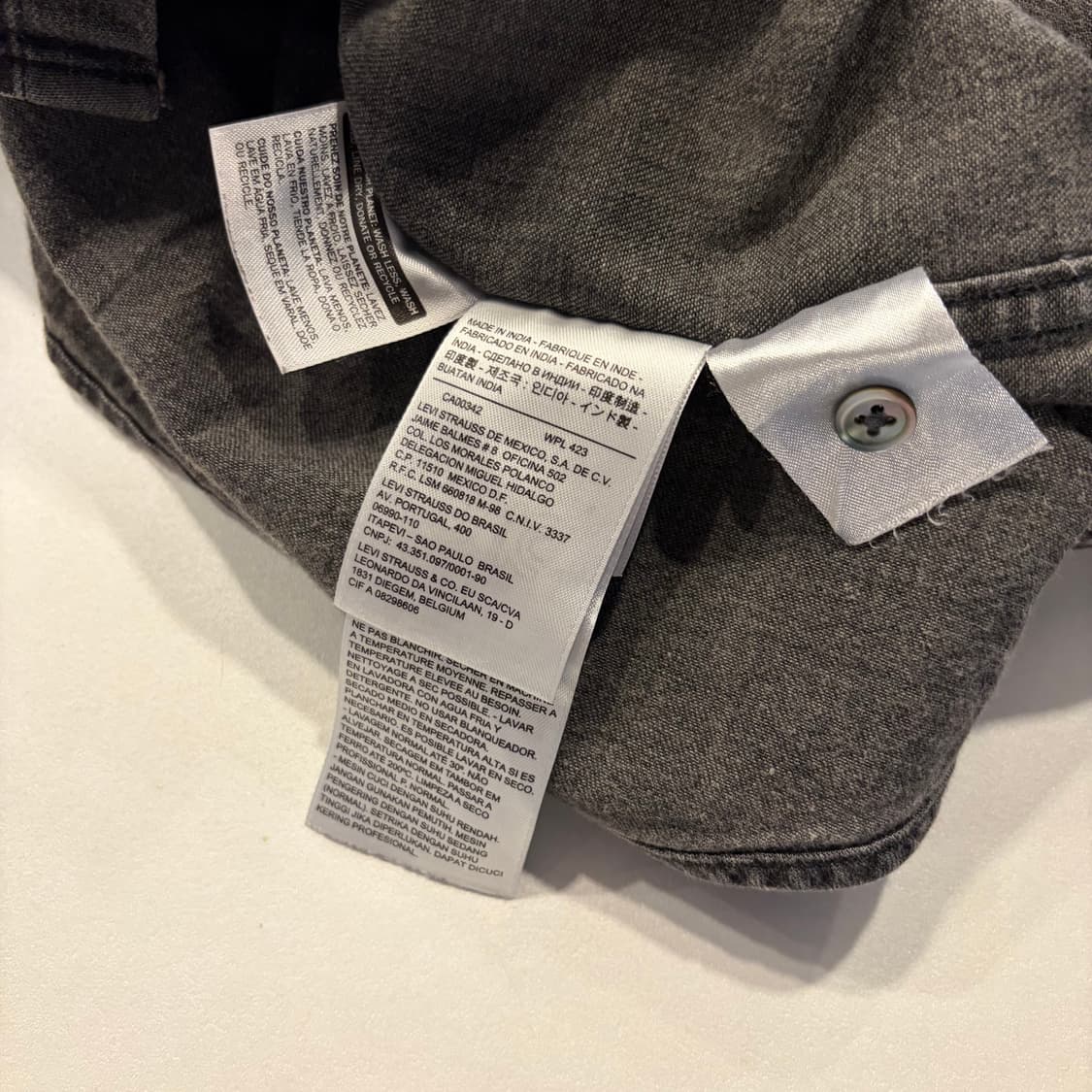 [M] 리바이스 웨스턴 데님 셔츠 블랙 D600 상품이미지6