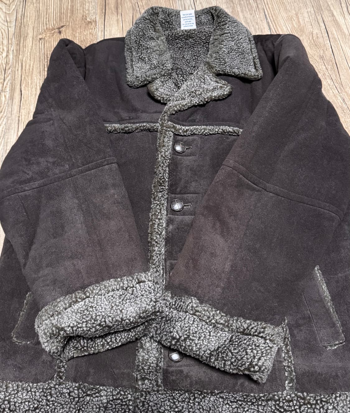 701 다크 브라운 쉐르파 무스탕 자켓 상품이미지4