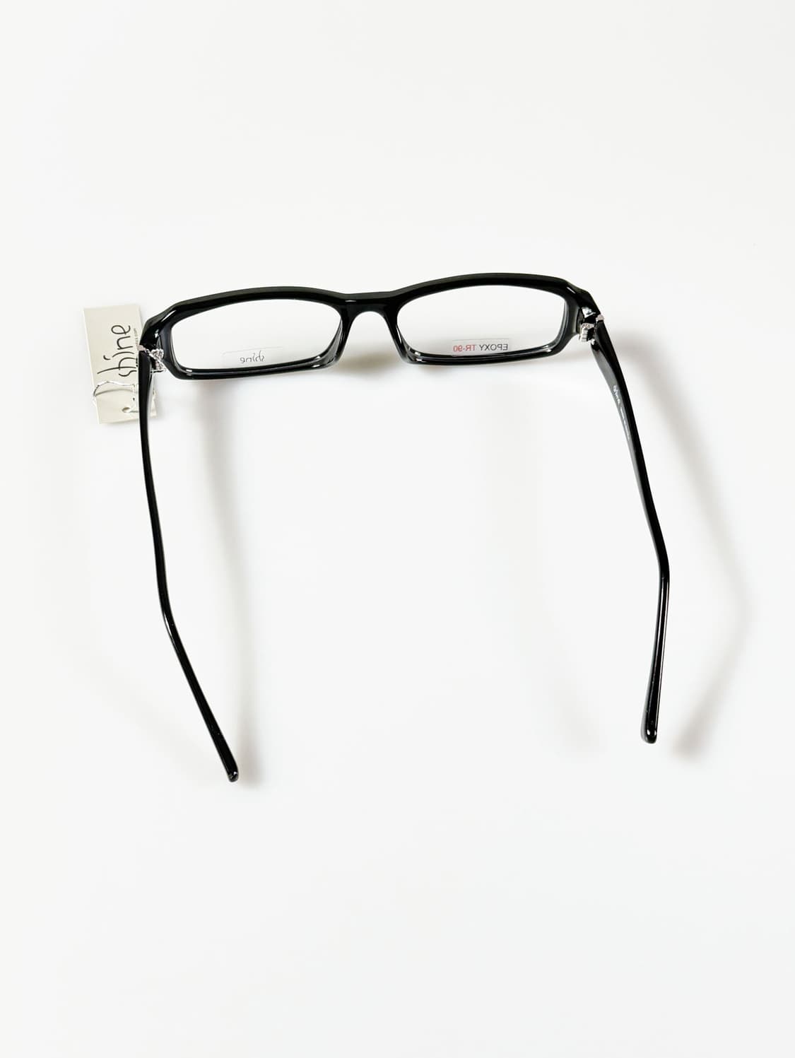 SHINE 블랙 뿔테 스퀘어 에폭시 프레임 빈티지 안경 상품이미지6