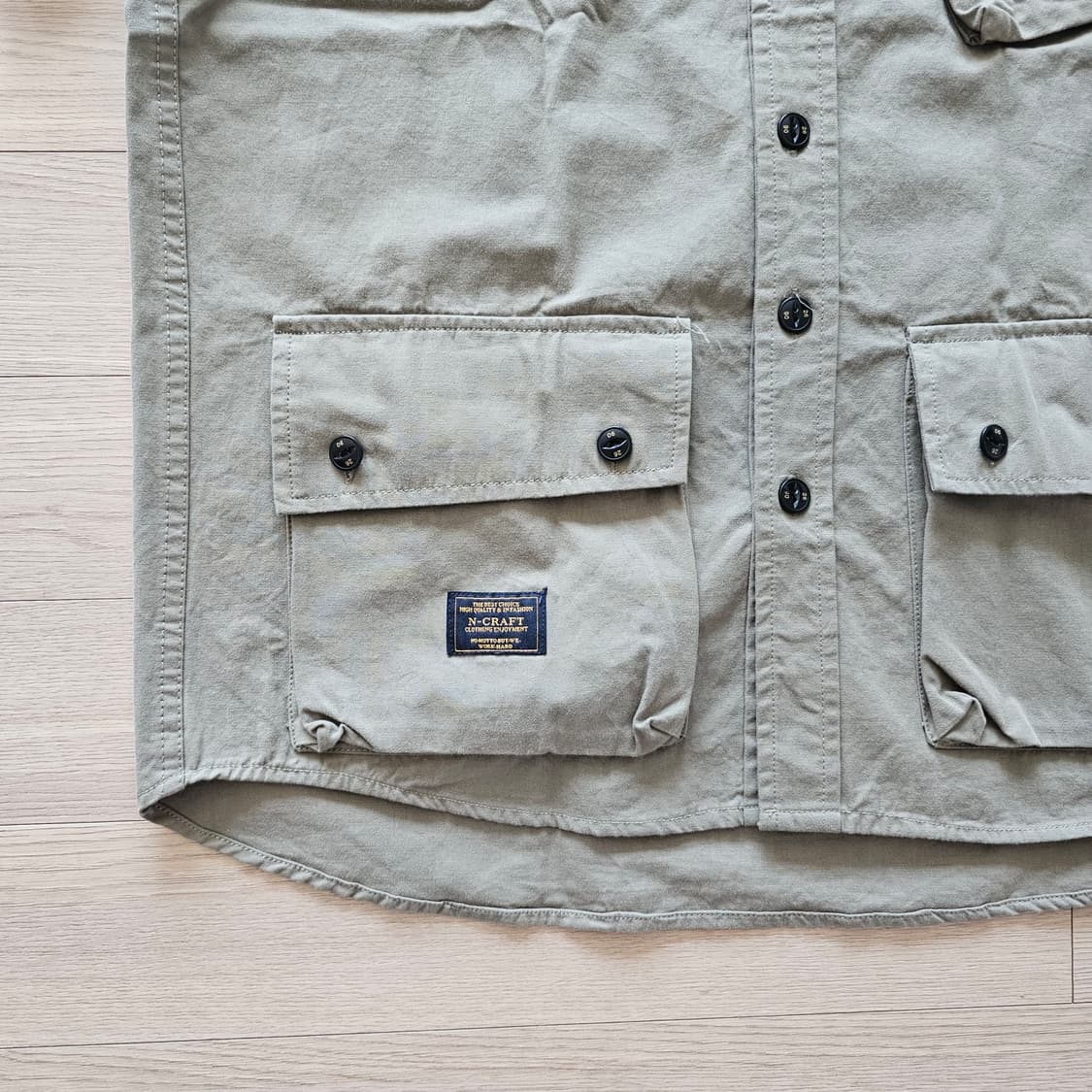 예약 ..M L 95 100 ) 밀리터리 포켓 반팔 워크 아메카지 셔츠 상품이미지5