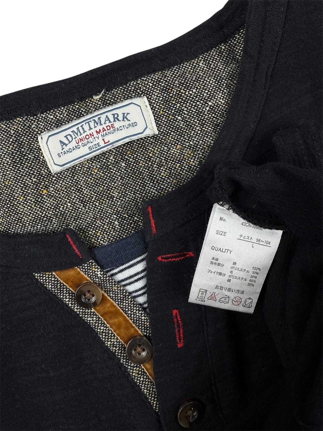 admitmark 레이어드 헨리넥 롱슬리브 상품이미지4