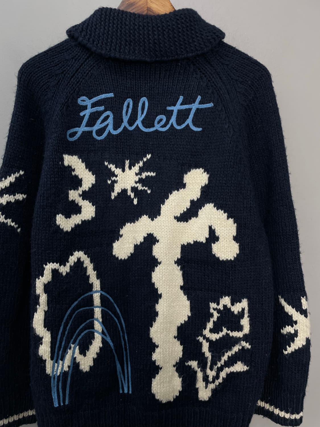 팔렛 드로잉 가든 카우치 네이비 니트 집업 H968 상품이미지6